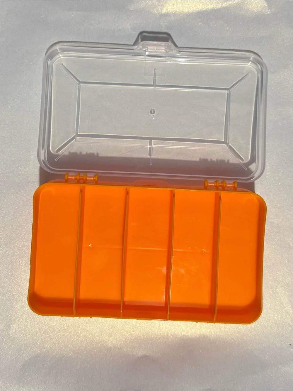 Orange Plastic Double Sided Storage Box